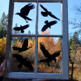 Raven Window Gems in Matte Black Vinyl